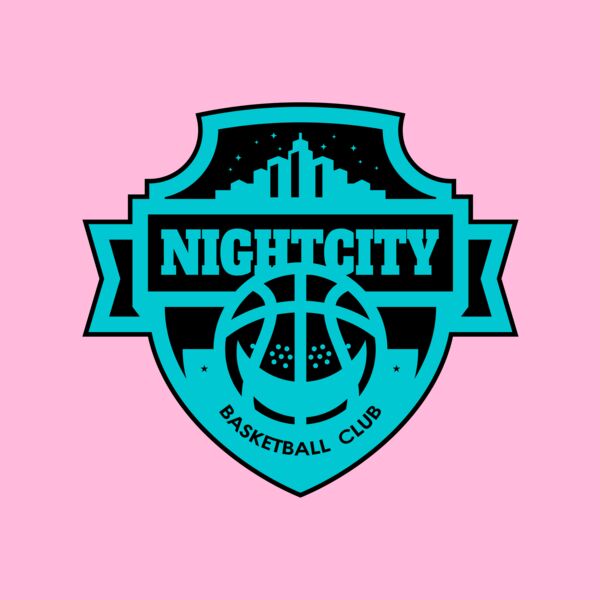 Night city Basketball club logo template Thumbnail