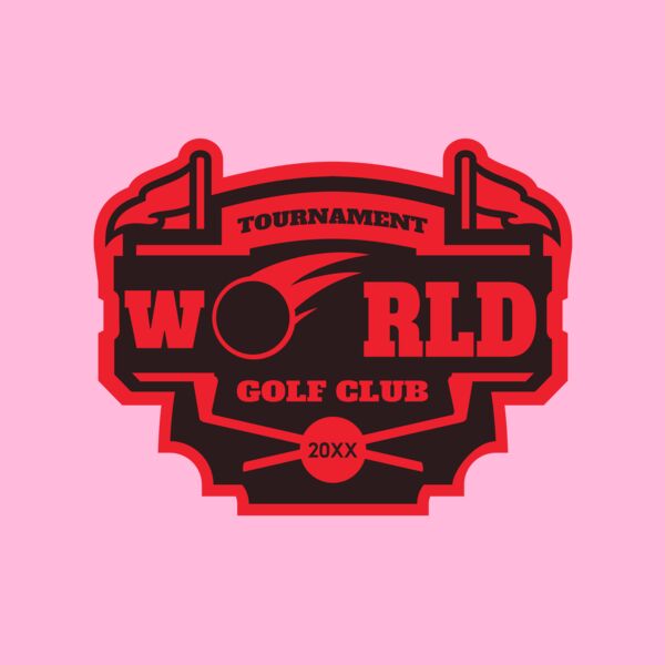 World Tournament Golf club logo template Thumbnail