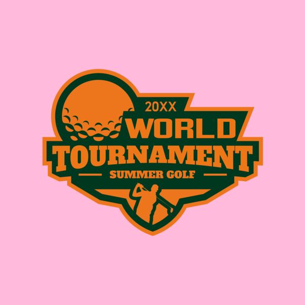 World Tournament Simmer Golf logo template Thumbnail