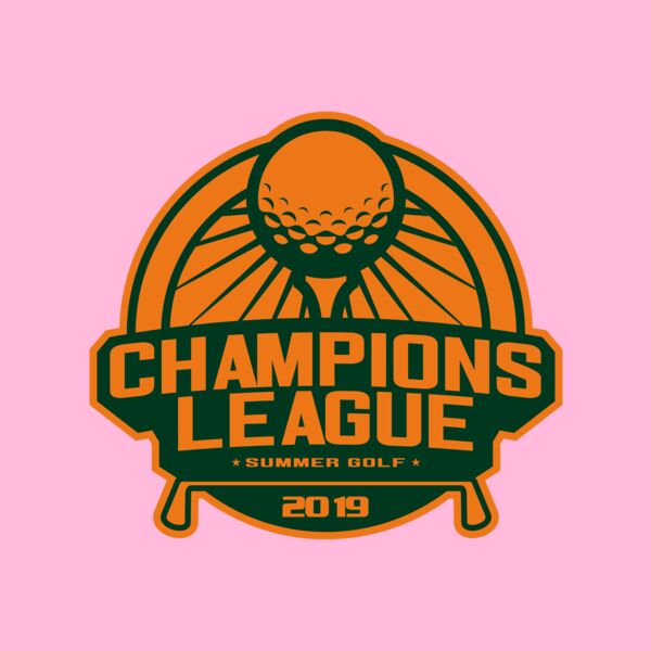 Champions League Summer Golf logo template Thumbnail