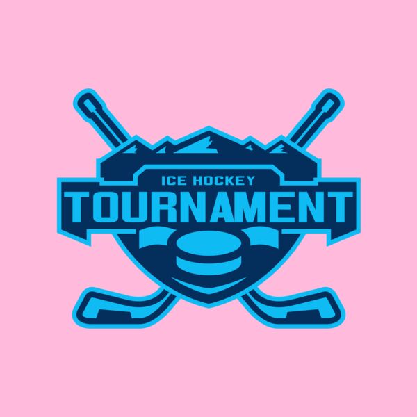 Tournament Ice Hockey logo template Thumbnail