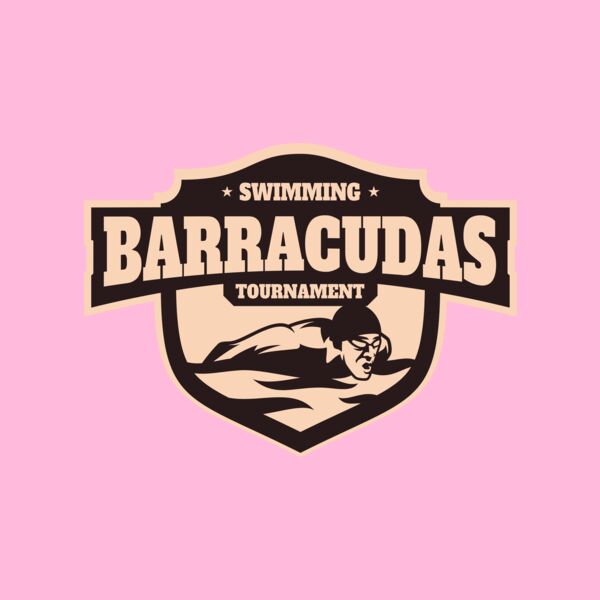 Barracudas Swimming Tournament logo template Thumbnail