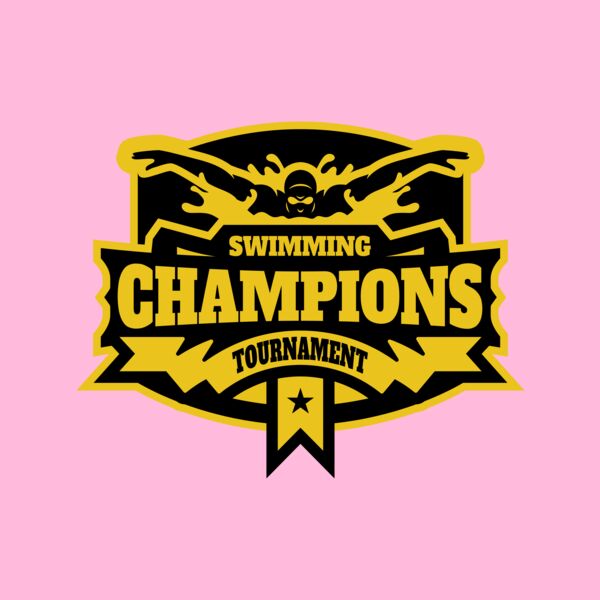 Champions Swimming Tournament logo template Thumbnail