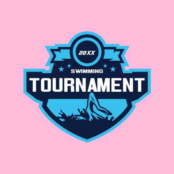 Swimming Tournament logo template Thumbnail
