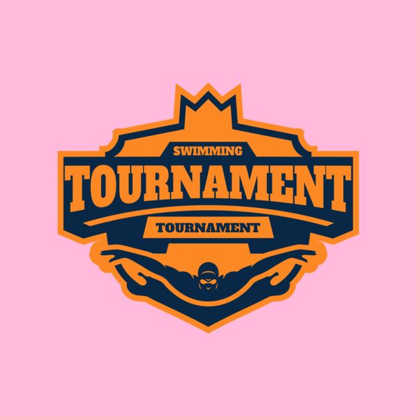 Swimming Tournament logo template Thumbnail
