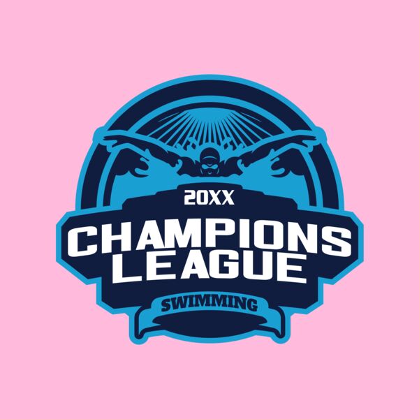 Champions League Swimming logo template Thumbnail