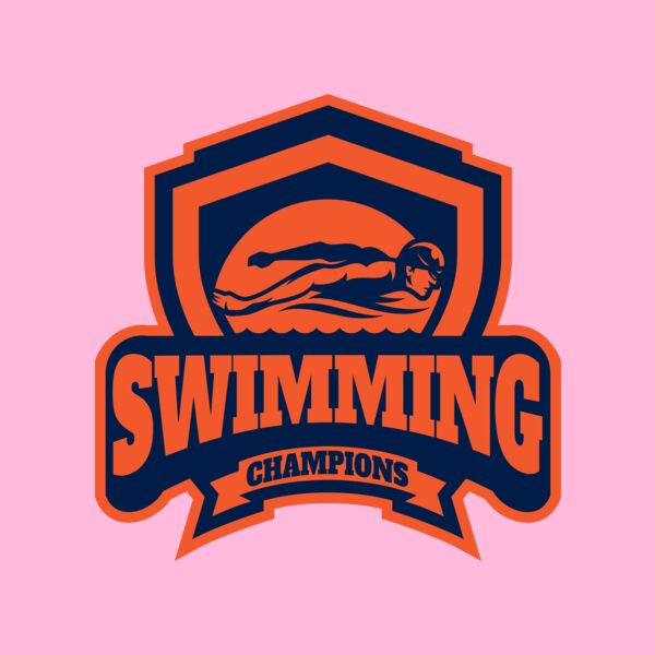 Swimming Champions logo template Thumbnail