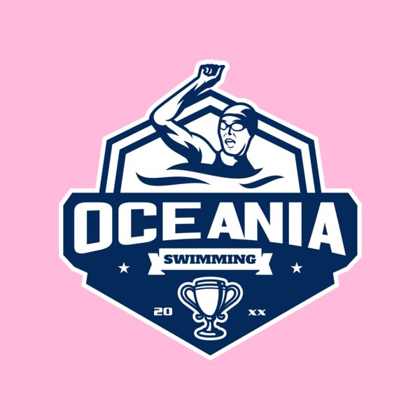 Oceania Swimming logo template Thumbnail