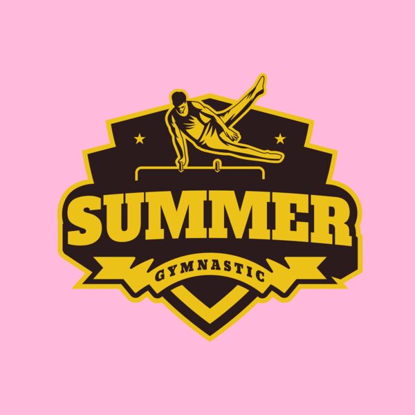 Summer Gymnastic logo template Thumbnail